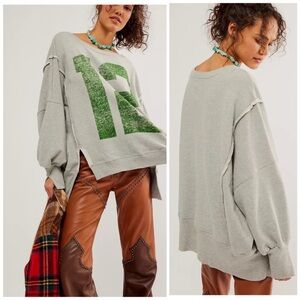 NWOT Free People Graphic Camden Sweatshirt